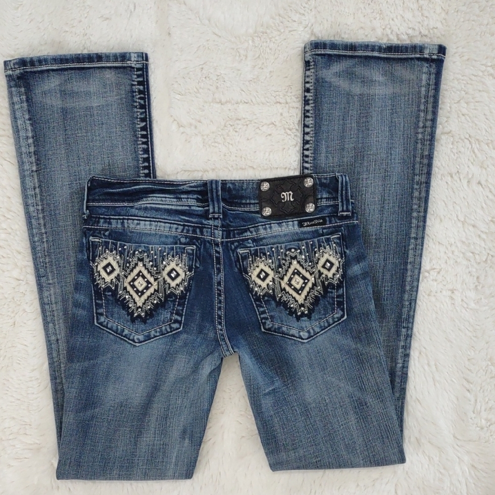MISS ME BOOT Embellished Blue Jeans - Picture 3 of 17